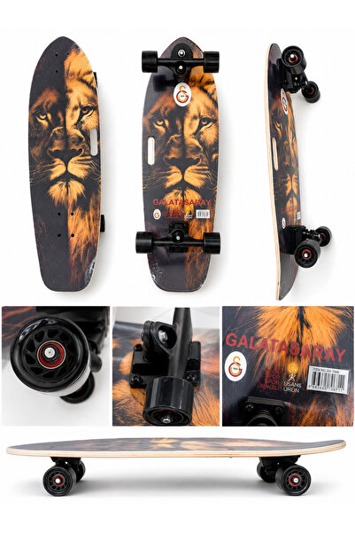 MUBX Galatasaray Lisanslı Kaykay 81 CM ABEC-7 Profesyonel Skateboard