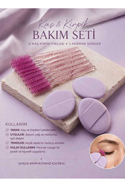 SEVRU Makyaj Parmak Sünger Ve Kaş ve Kirpik Fırçası
