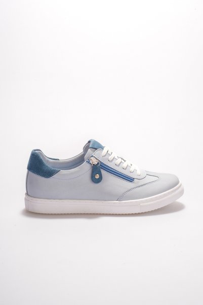 Cefi Shoes Madrid Women's Sneaker Blue Genuine Leather Comfort Soft Sole
