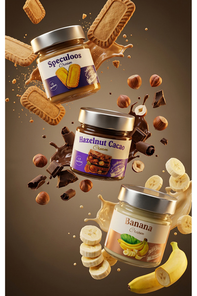 Frapella Bisküvi & Muz & Kakaolu Fındık Kreması Seti 3 x 220 Gr.