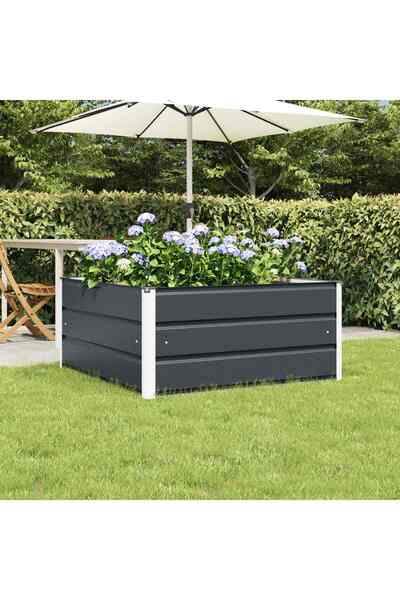 vidaxl Jardiniera Antracit 100 x 100 x 45 cm Otel