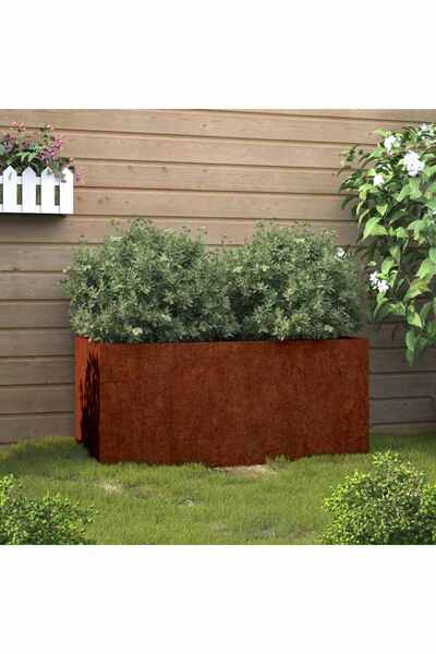 vidaxl Jardiniera, 62x40x39 cm, otel corten
