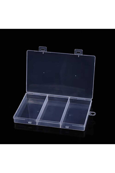 Alkatronik 3 Bölmeli Şeffaf Plastik Organizer Kutu 17.5x11x2cm Elektronik Kom...