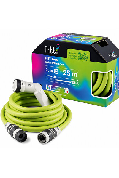 Fitt Ikon Lime Uzayan Bahçe Sulama Hortumu Tabancalı 25 Metre