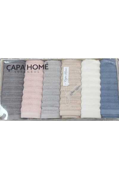 Çapa Home 6'LI PAMUKLU HAVLU - KARIŞIK RENKLER