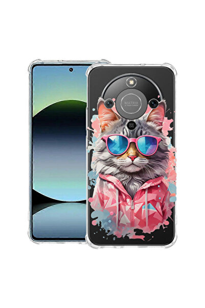 bestcase Husă Antișoc pentru Honor Magic8 Lite, Shopping Queen Cat, 3128364 A...