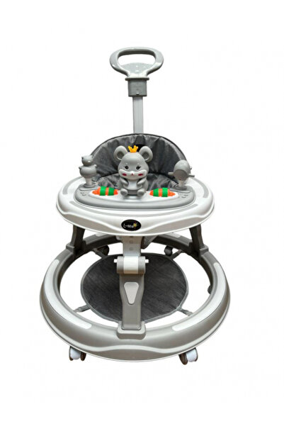 OEM Baby walker with lights, sounds and push handle - Grey