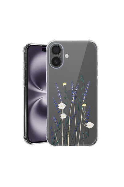 bestcase Husă Anti Shock Case For Apple iPhone 16, Floral - Minimalist Levand...