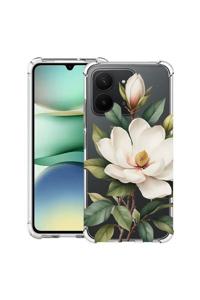 bestcase Husă Antișoc pentru Xiaomi Redmi 15C 4G (171mm), Floral - Magnolie A...