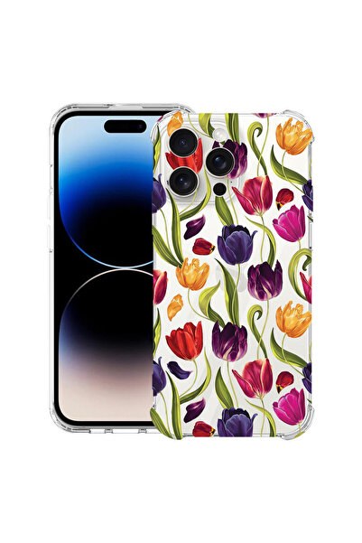 bestcase Αντικραδασμική Θήκη για Apple iPhone 14 Pro, Φλοράλ - Σχέδιο Τουλίπα...