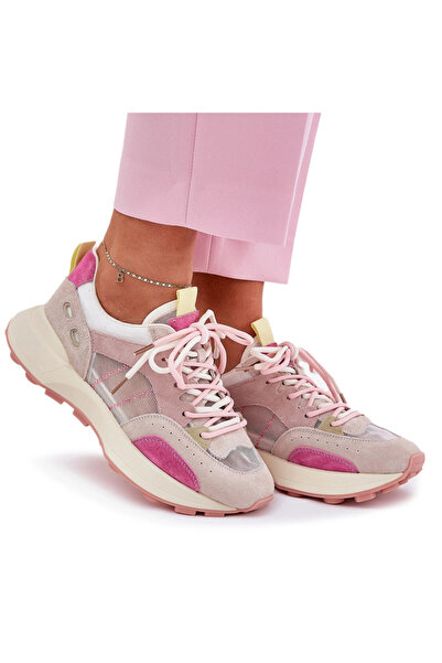 Vinceza Adidași sport de damă din piele întoarsă 66725 Multicolor 36