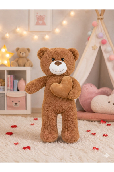 bxtasarım Heart-Shaped Plush Teddy Bear, Special Birthday Gift for Love, Play...