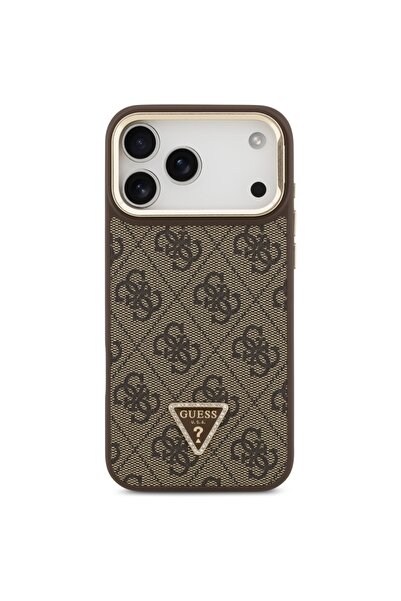 Guess Θήκη 4G PU MagSafe με βάση στήριξης για iPhone 17 Pro Max Καφέ