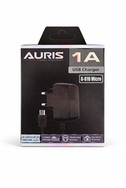 CANTEX TECH G810 Kutu Şarj - 1A Micro USB Hızlı Şarj Adaptörü + 1.2m Kablo
