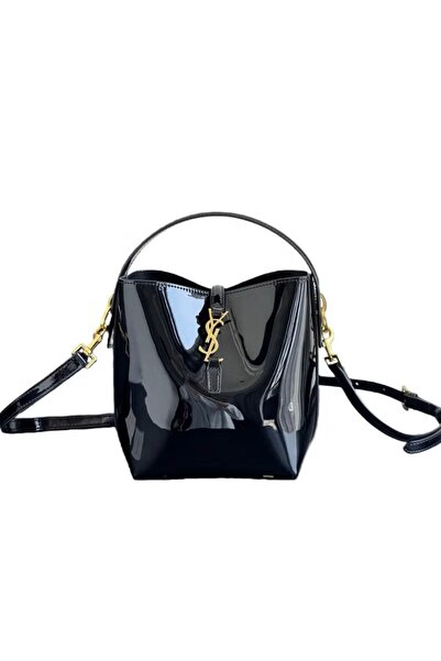 NO BRAND Luxury Coated Leather Bucket Bag with Trendy Design /No Replacement ...