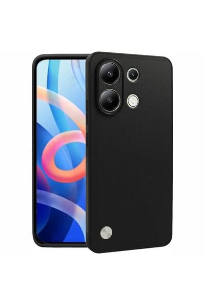 Bodycell Σκληρή Θήκη από Vegan Δέρμα για Xiaomi Redmi Note 13 4G - Μαύρο