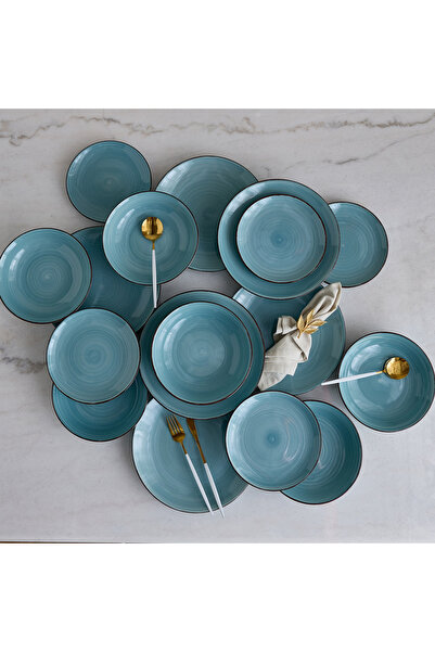 Home Box Elegenza 18-Piece Stoneware Dinner Set - Serves 6