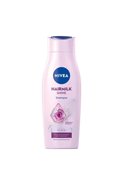 NIVEA Șampon Hairmilk Shine 400ml - Strălucire, Fără Silicon, Formulă Vegană