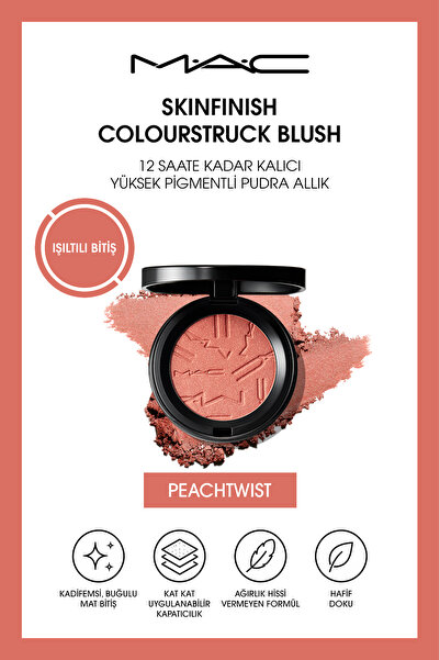 M.A.C Skinfinish Colourstruck Blush 12 Saate Kadar Kalıcı, Yüksek Pigmentli P...