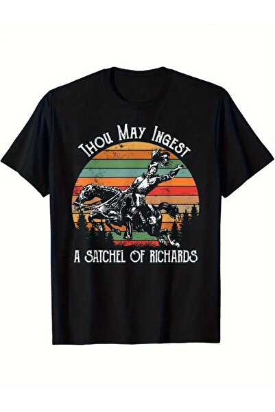 bolivia's Funny Swallowing a Bag of Richards Heat Transfer Print T-Shirt, Fea...