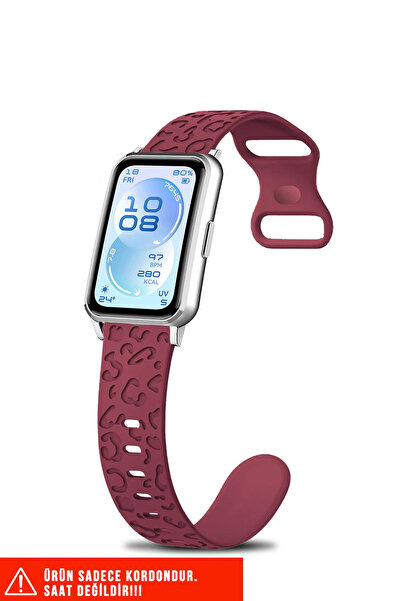 Nezih Case Huawei Band 11 / 11 Pro Uyumlu A+ Kalite Leopar Desenli Silikon Ko...