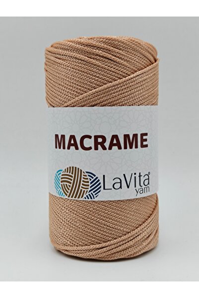 LaVita Yarn LaVita Macrame El Örgü İpi %100 Polyester 200gr (110 BEJ)