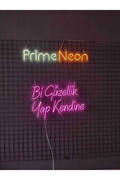 Prime Neon Bi Güzellik Yap Kendine Neon Tabela Adaptör Dahil