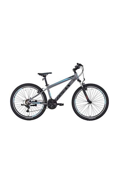 Bisan Cooper V - 27,5 Jant 37 Cm Kadro 21 Vites Dağ Bisikleti - Açık Gri Mavi