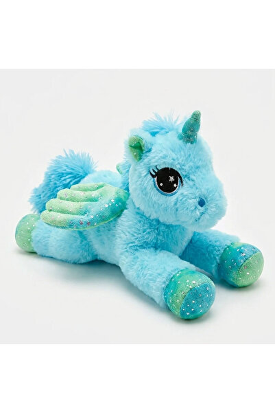 Mini Yatan Işıltılı Peluş At 30 cm Yumuşak Uyku Arkadaşı 2 Renk Seçeneği Sağl...