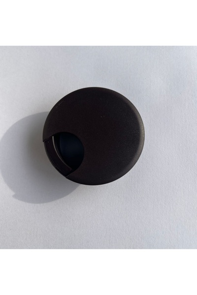 KAPEKS Masa Üstü Kablo Kanalı Deliği Kapağı 6 Cm - Koyu Kahverengi