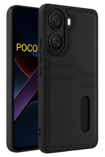 New Face Ilkeshop New Poco X7 Pro Case Sara Leather Case with Business Card H...