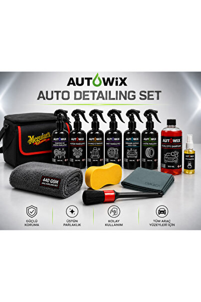 İNNOWİX 13 Parça Premium Auto Detailing Set Araç Bakım Çantası Oto Temizlik Seti