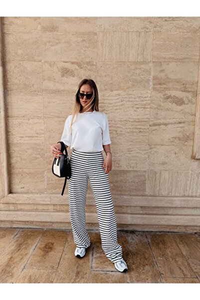 madamedoyou Pinterest Stil Çizgili Yüksel Bel Palazzo Pantolon