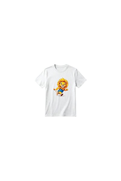 ERDEM KIDS Tricou casual din bumbac, cu mânecă scurtă, cu imprimeu, pentru fe...