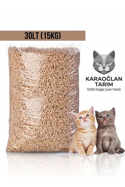 karaoğlan tarım Organik Çam Peleti 15 KG - Kötü Koku Önleyici, %100 Doğal Ked...