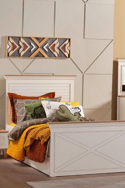 Palmera New Atlas USB Şarj Girişli MDF Genç Karyola Mat Aytaşı