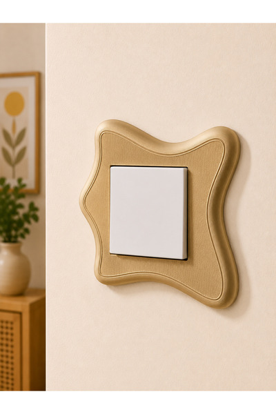 lysiaaccessory Modern Decorative Switch Frame – Wavy Light Switch Button Orna...