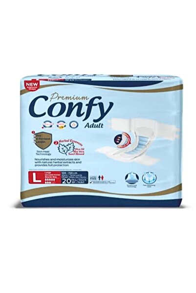 Confy Adult Disposable Diapers - Large (100-150 cm) - 20 pcs