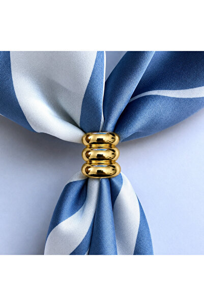Markiz Takı Gold Triple Appearance Scarf and Foulard Ring