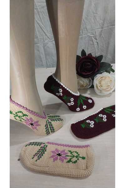 Papatyam 2 Pieces/ 37 38 Tunisian Workmanship Booties Dowry Box