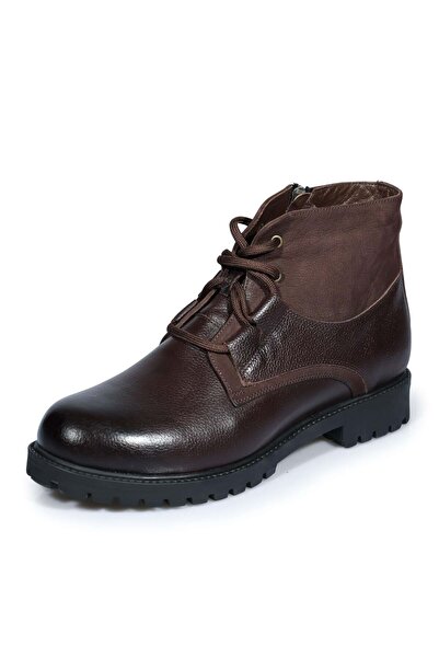 COSTO 45 46 47 Size Men's Boots Coffee Leather Wide Fit Winter Model