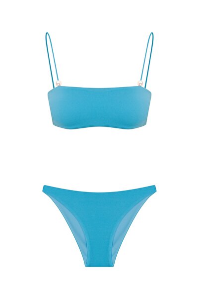 Normaillot Incili Dikissiz Straplez Bikini