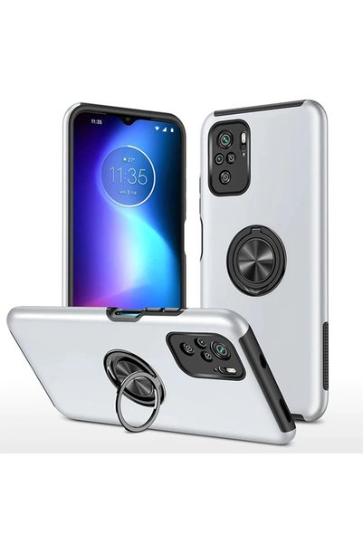 New Face Ilkeshop New Poco F3 Case Elite Ring Cover (130723) - Silver