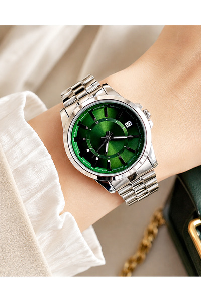 Weluxa Women's Wristwatch Silver Color with Calendar, Casual and Stylish Comb...