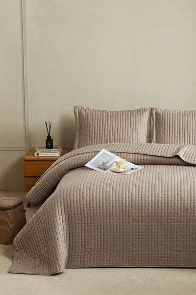 DANTEELHOME Violet Double Bedspread Beige