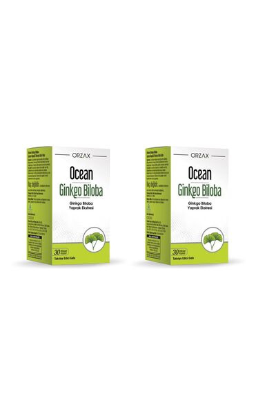 Orzax Ocean Ginkgo Biloba 30 Kapsül 2'li Paket