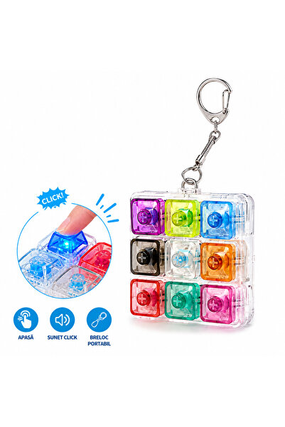 REVO Market Breloc Clicker Tastatură cu 9 Taste - Stil Tastatură Mecanică Juc...