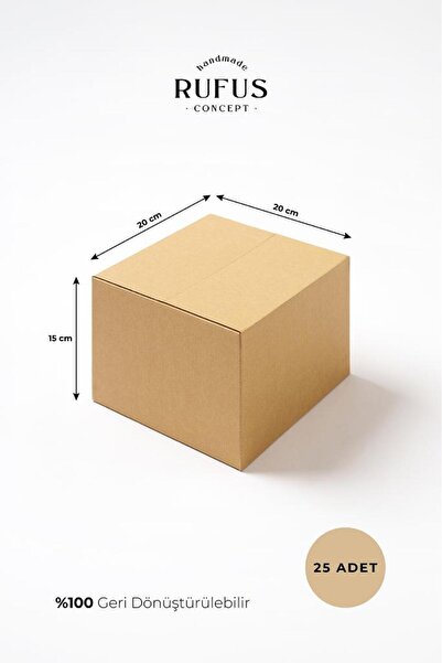rufus concept 20x20x15cm Kraft Koli 25 Adet