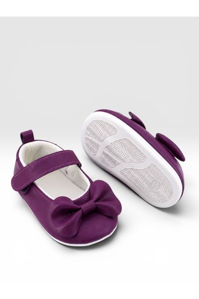Che Sara Baby First Step Shoes Fabric Orthopedic Non-Slip Bottom Sole with Bow and Velcro Tape Zest Model