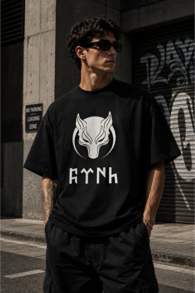 cc collection Μπλουζάκι Unisex Oversize Streetwear με στάμπα του συμβόλου BÖRÜ